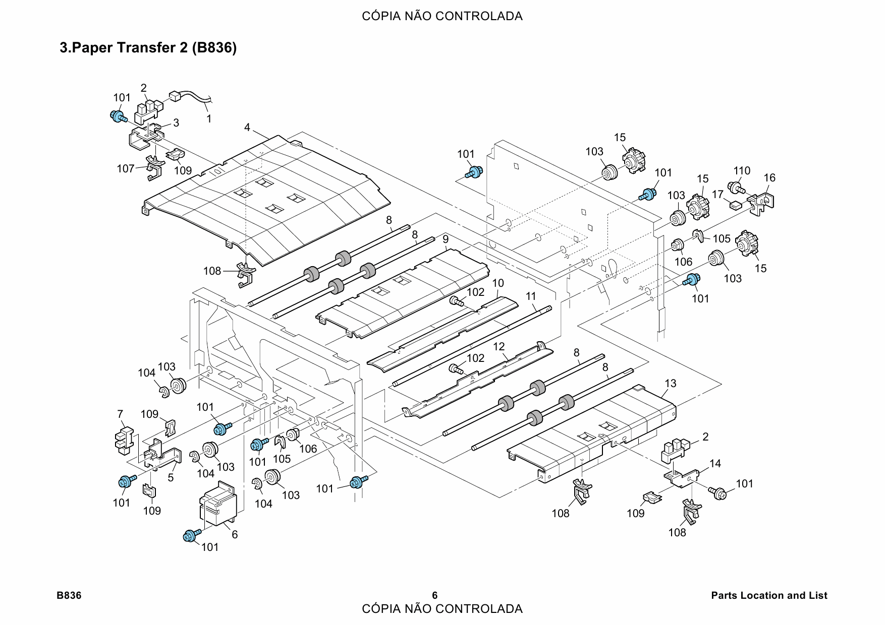 RICOH Options B836 BOOKLET-FINISHER-BK5000 Parts Catalog PDF download-3